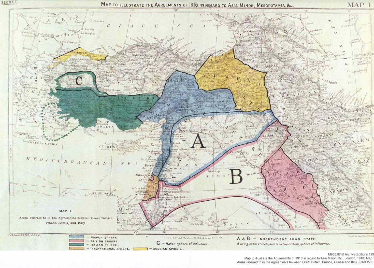 1919: The Sykes-Picot Agreement